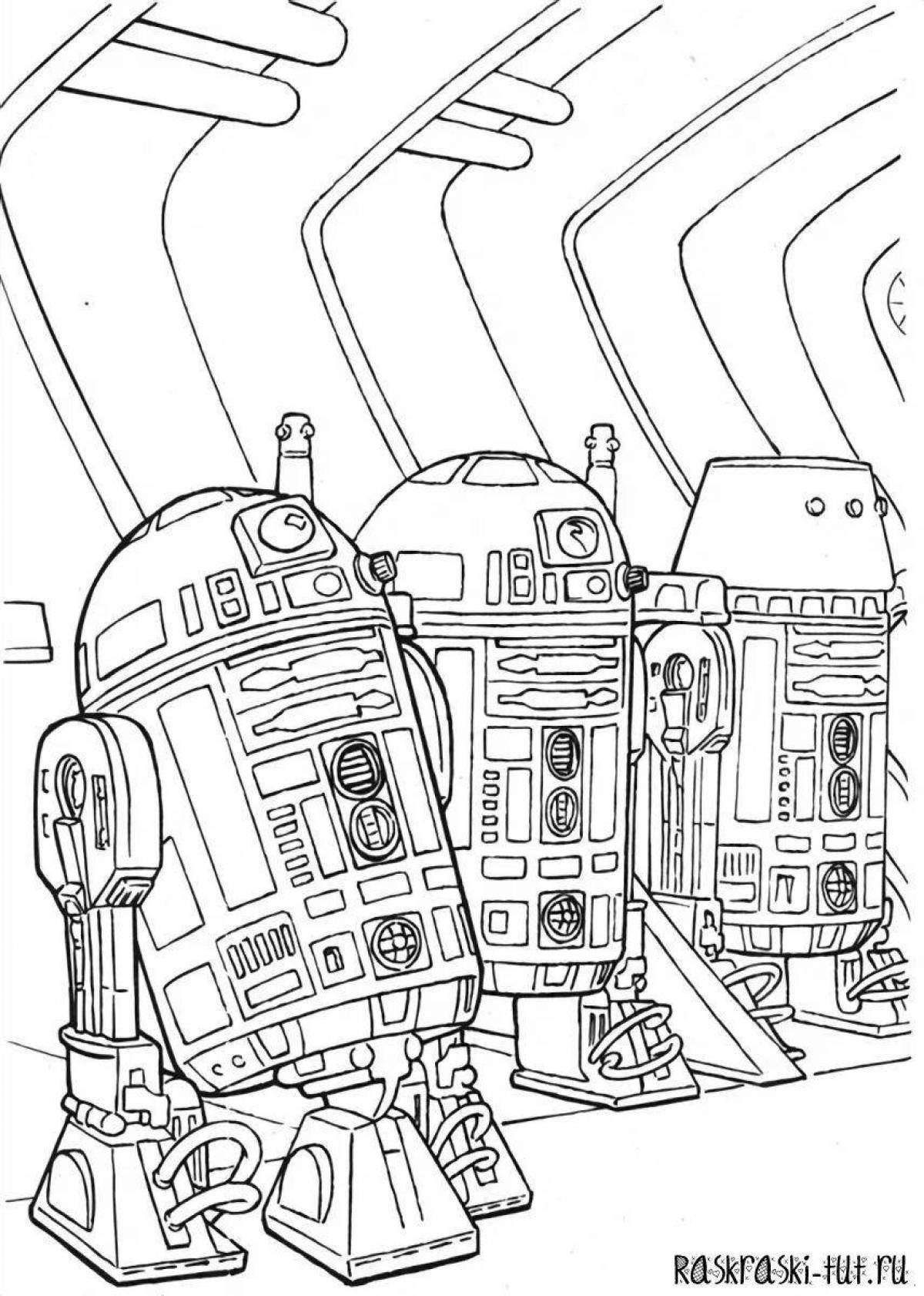 Coloring book magical space wars