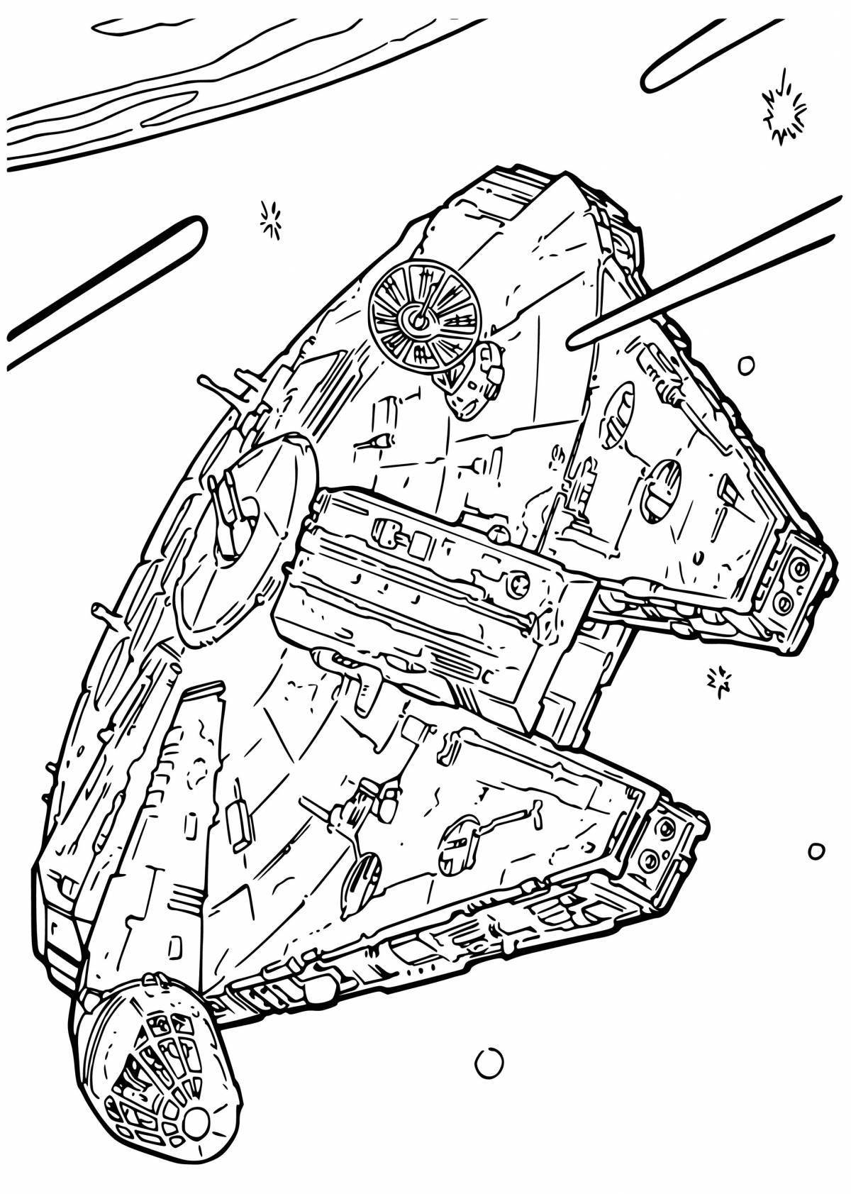 Exciting space wars coloring book