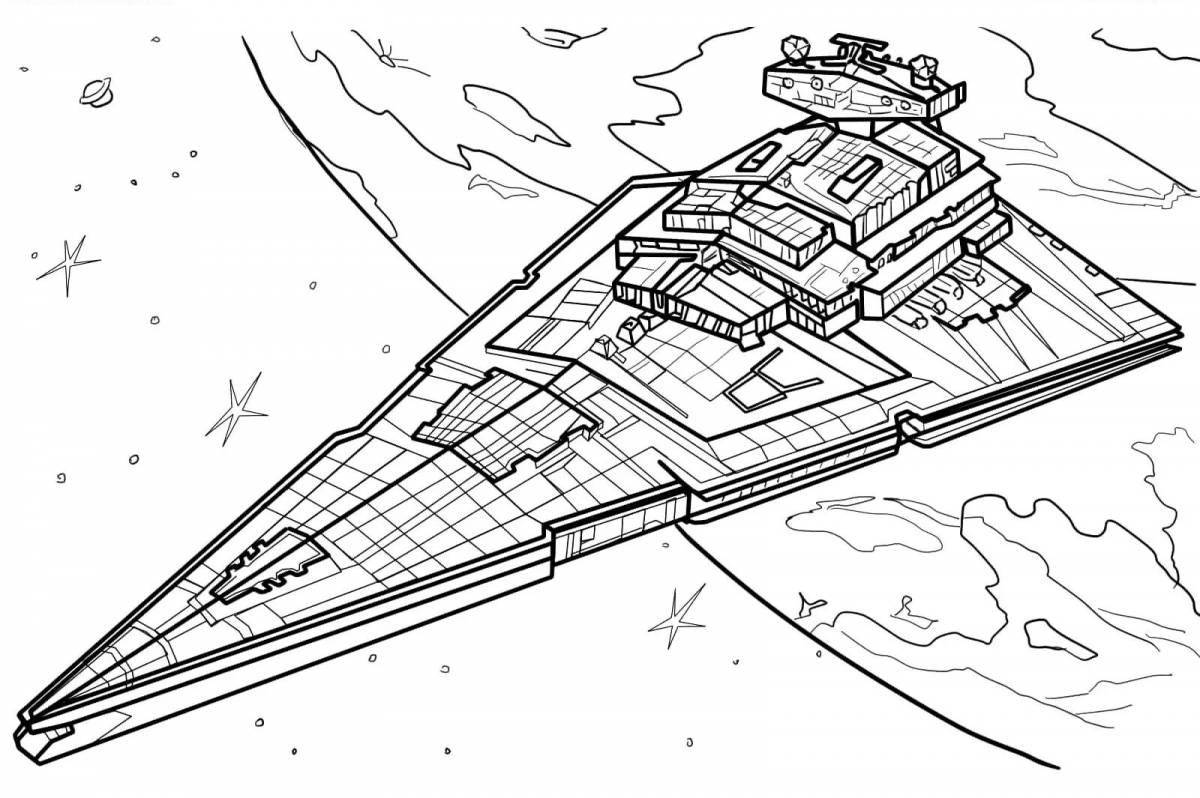 Dynamic Space Wars coloring page