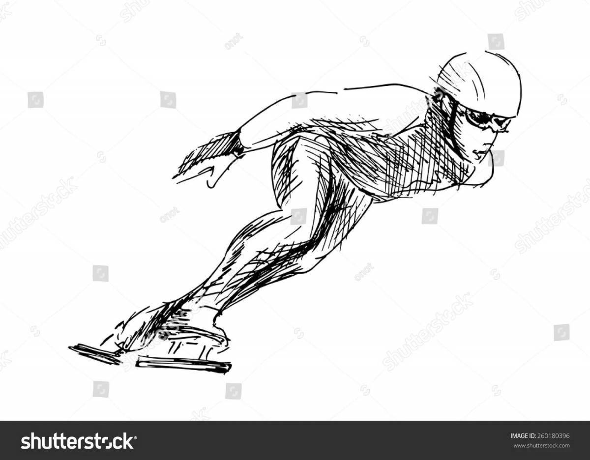 Dynamic short track coloring page