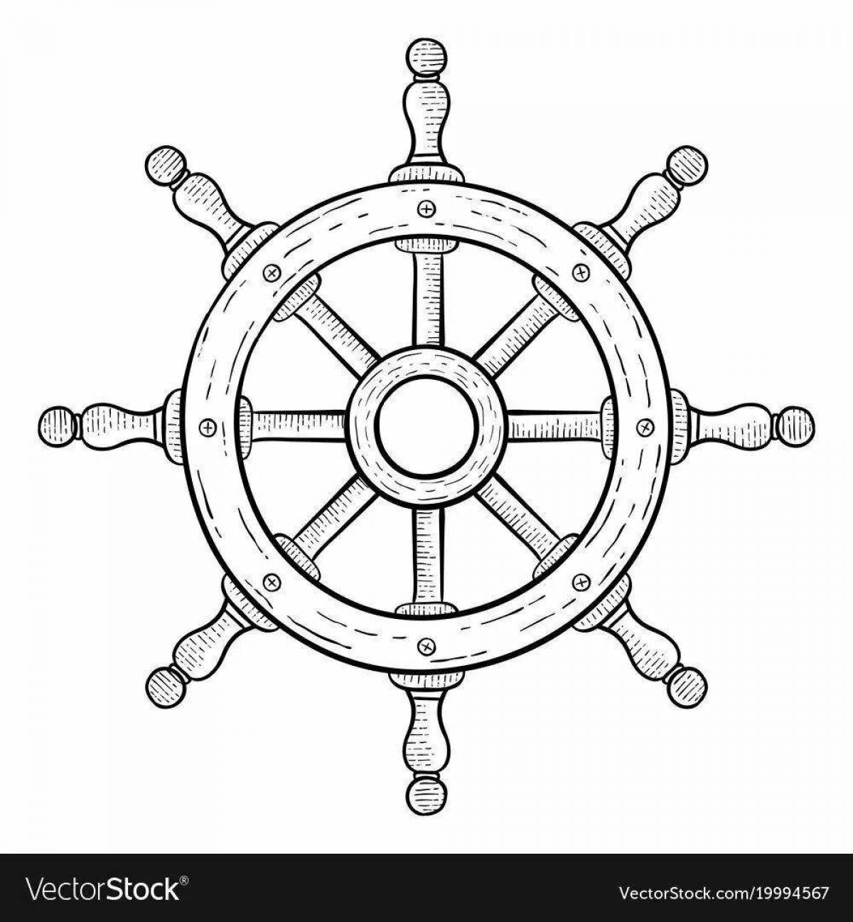 Photo Large ship helmet coloring page