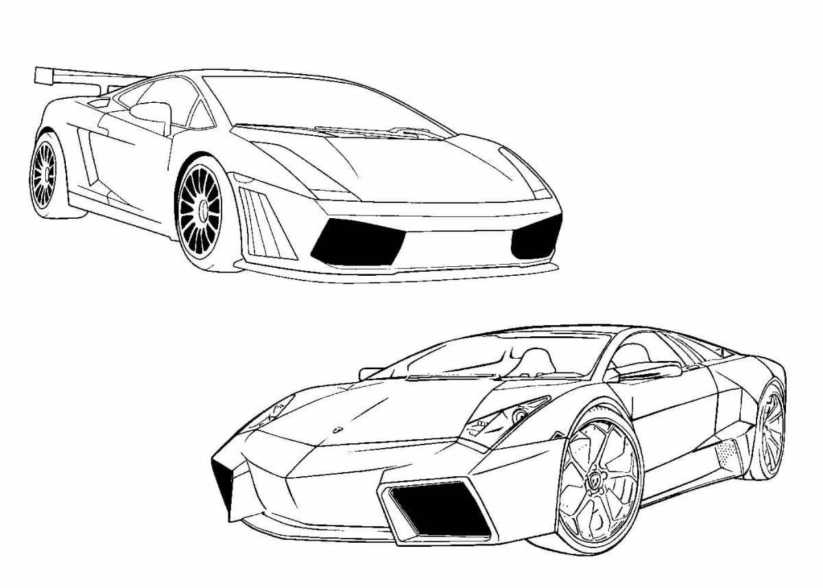 Great coloring police lamborghini