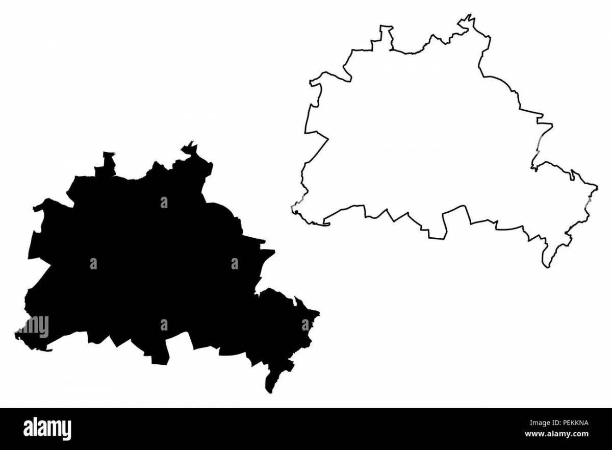 Coloring detailed map of germany