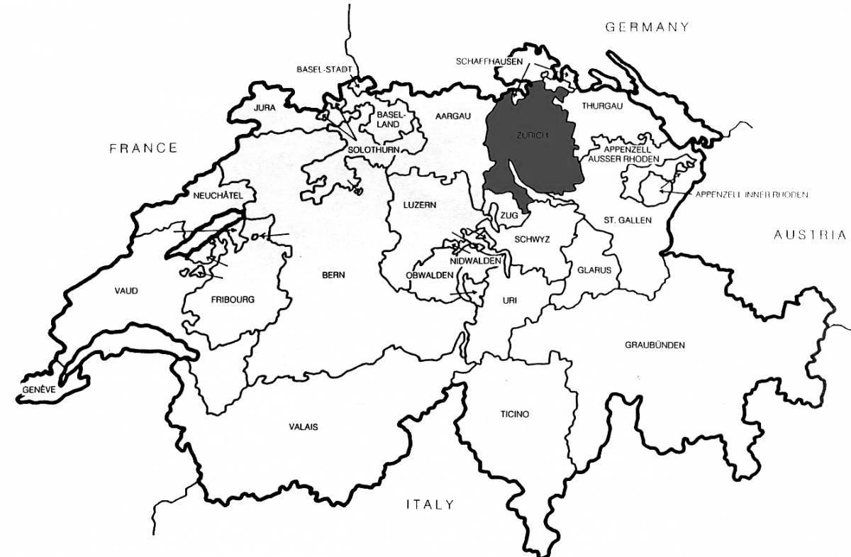 Раскраска карта германии