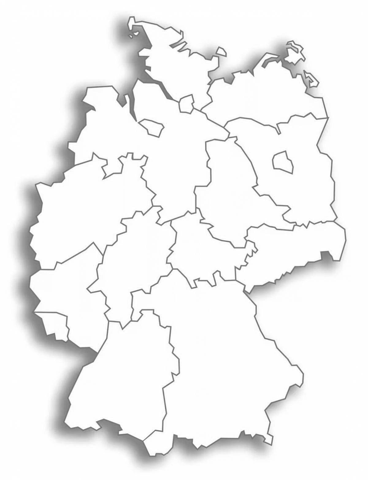 Раскраска изысканная карта германии