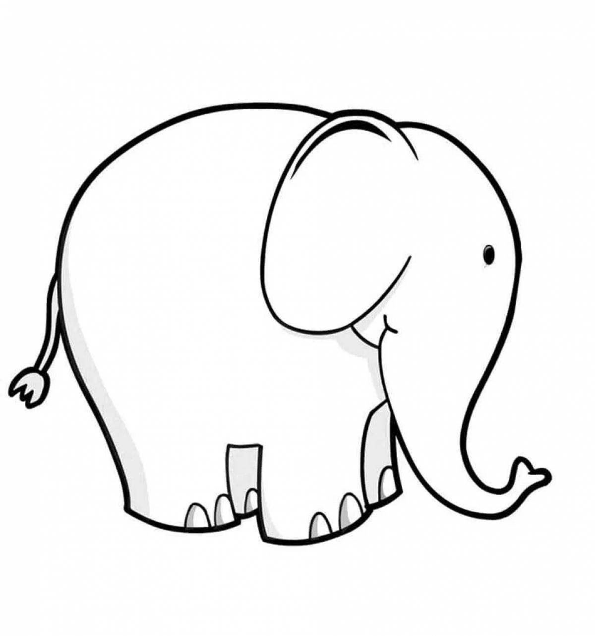 Violent drawing of an elephant