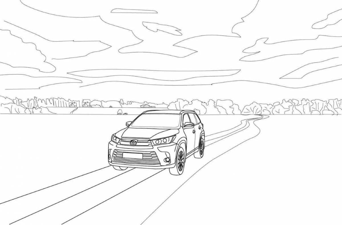 Animated camry 70 coloring page