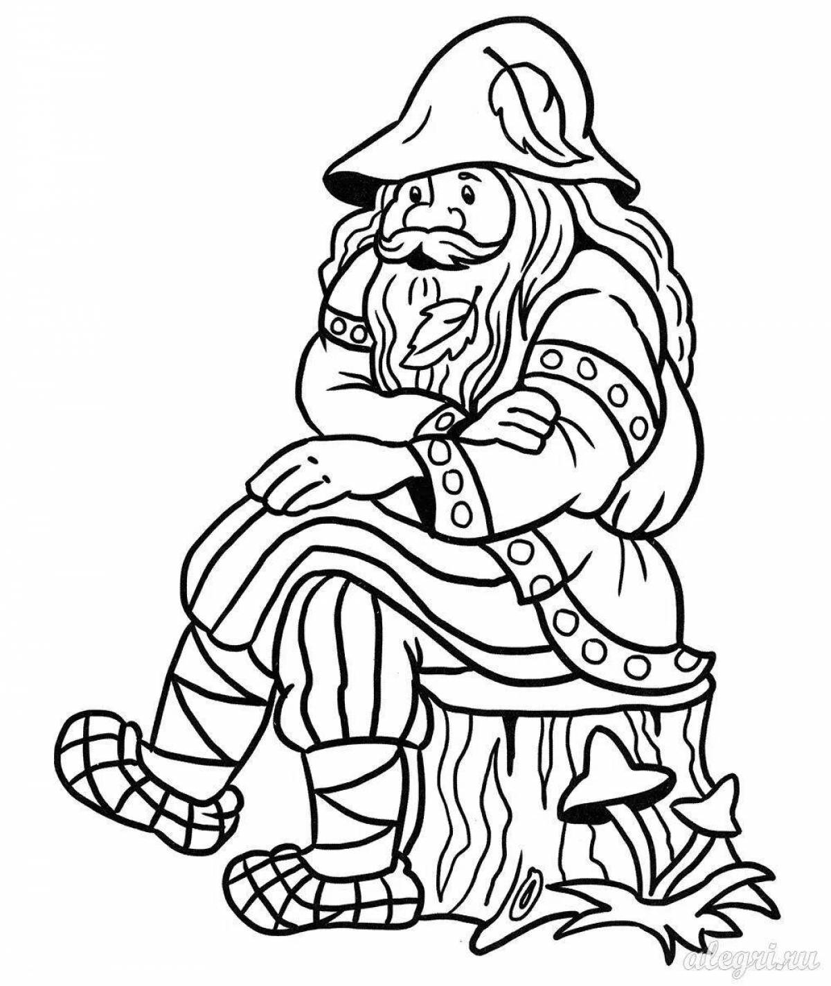 Heroic coloring old woodman