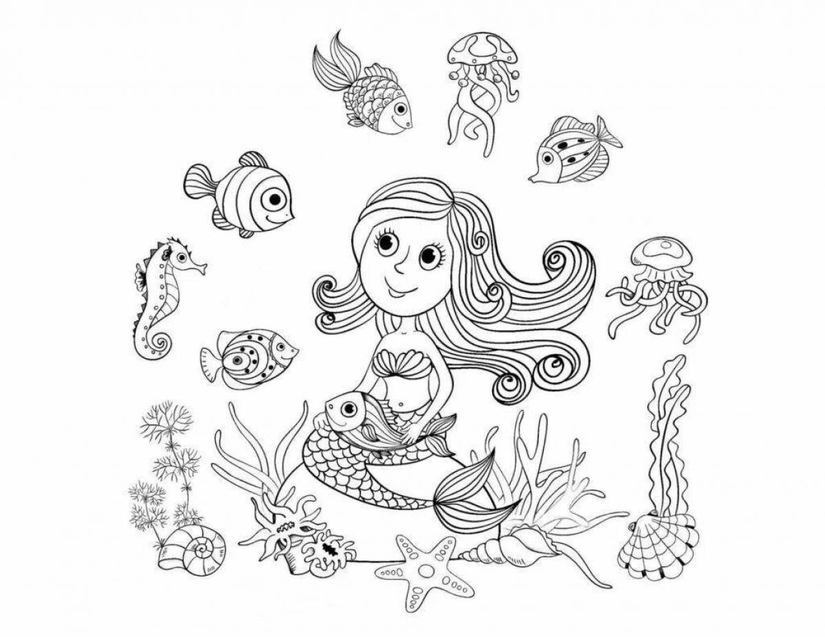 Little mermaid coloring book