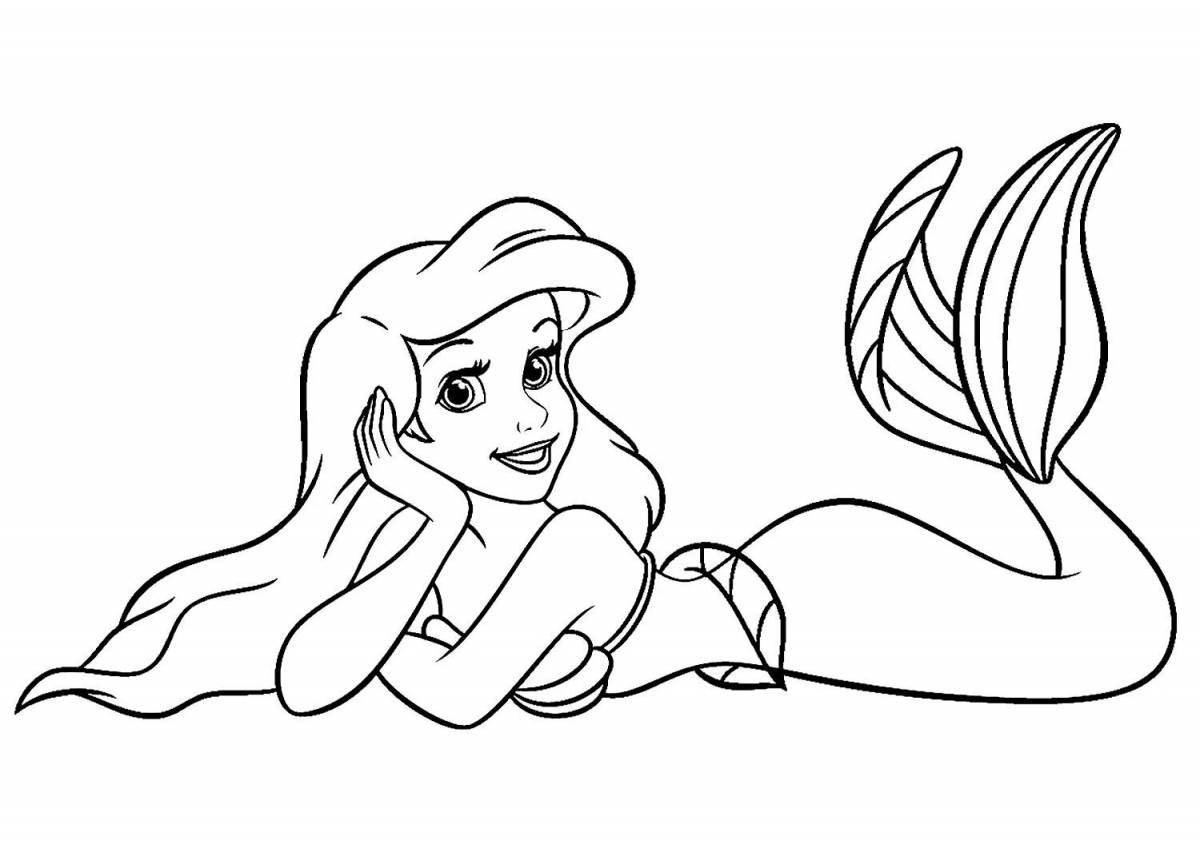 Dreamy little mermaid coloring book