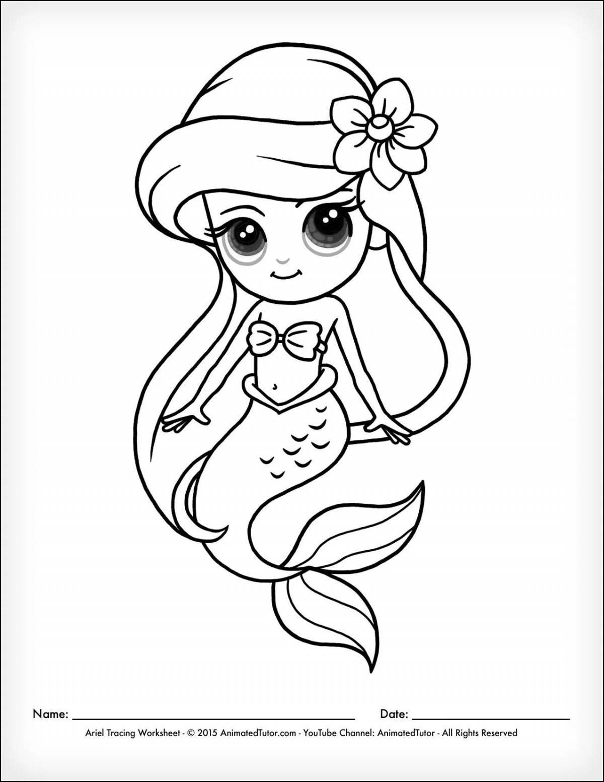 Live coloring little mermaid