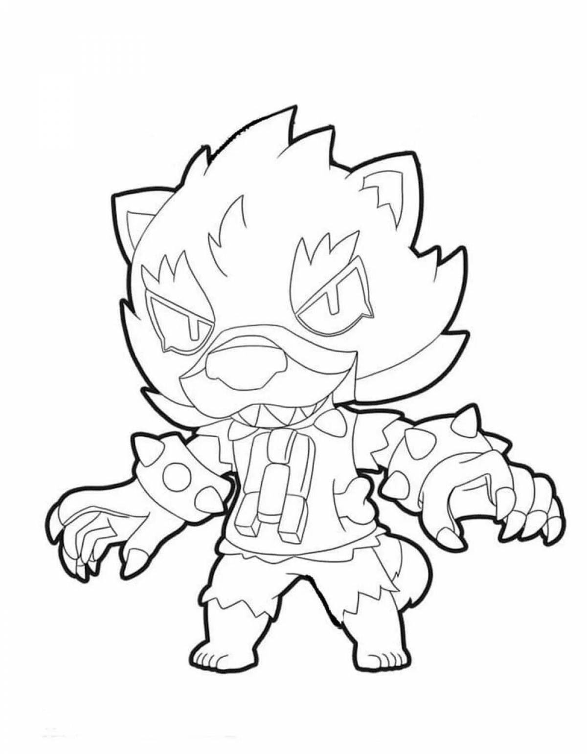 Coloring page charming leon bs