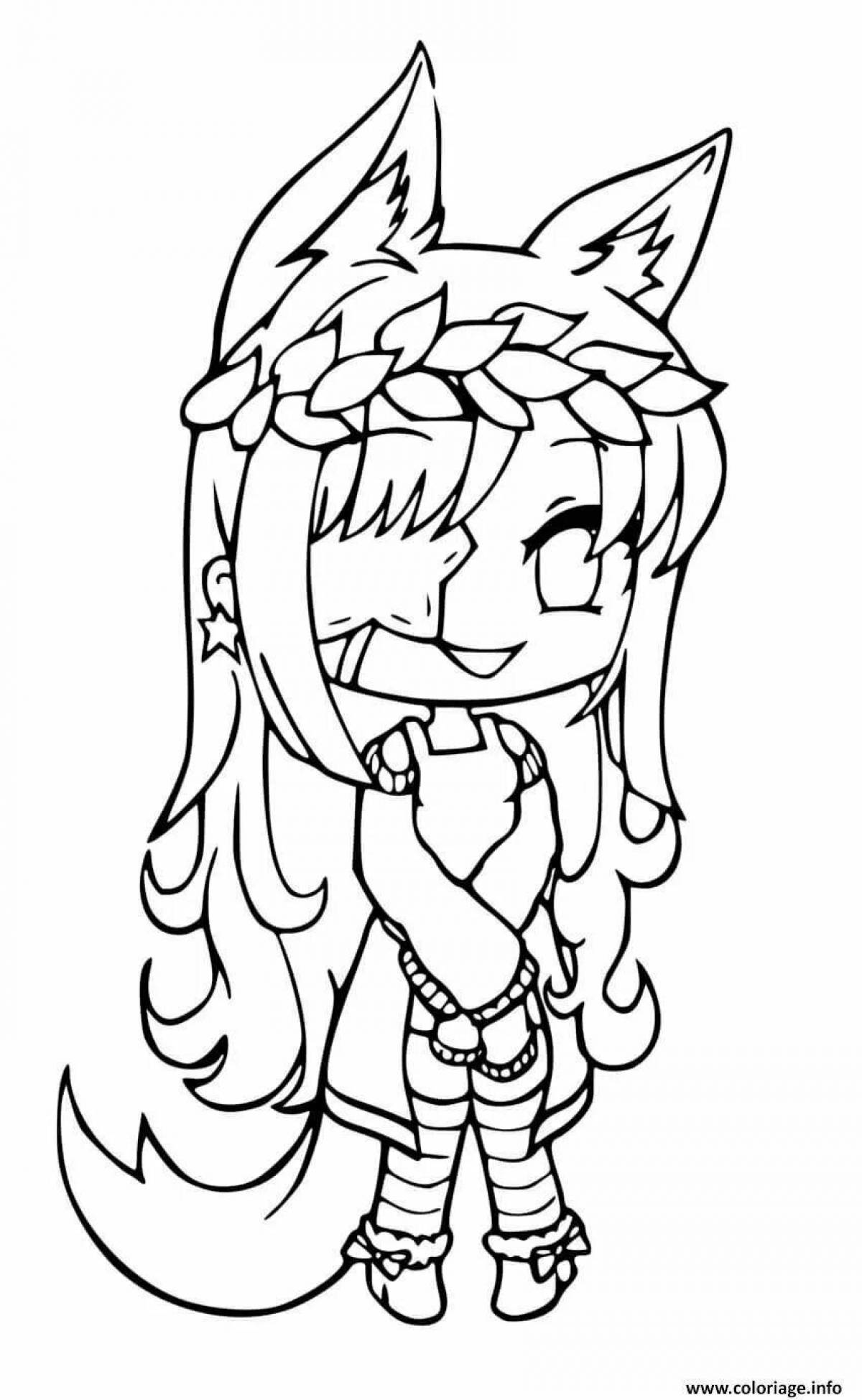 Color-joyful gacha club coloring page