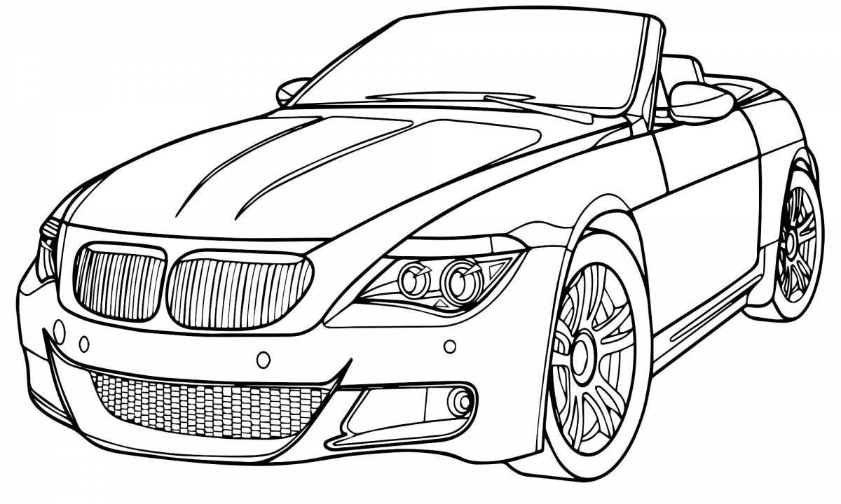 Great bmw m8 coloring page