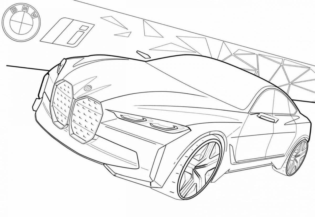 Grand bmw m8 coloring page