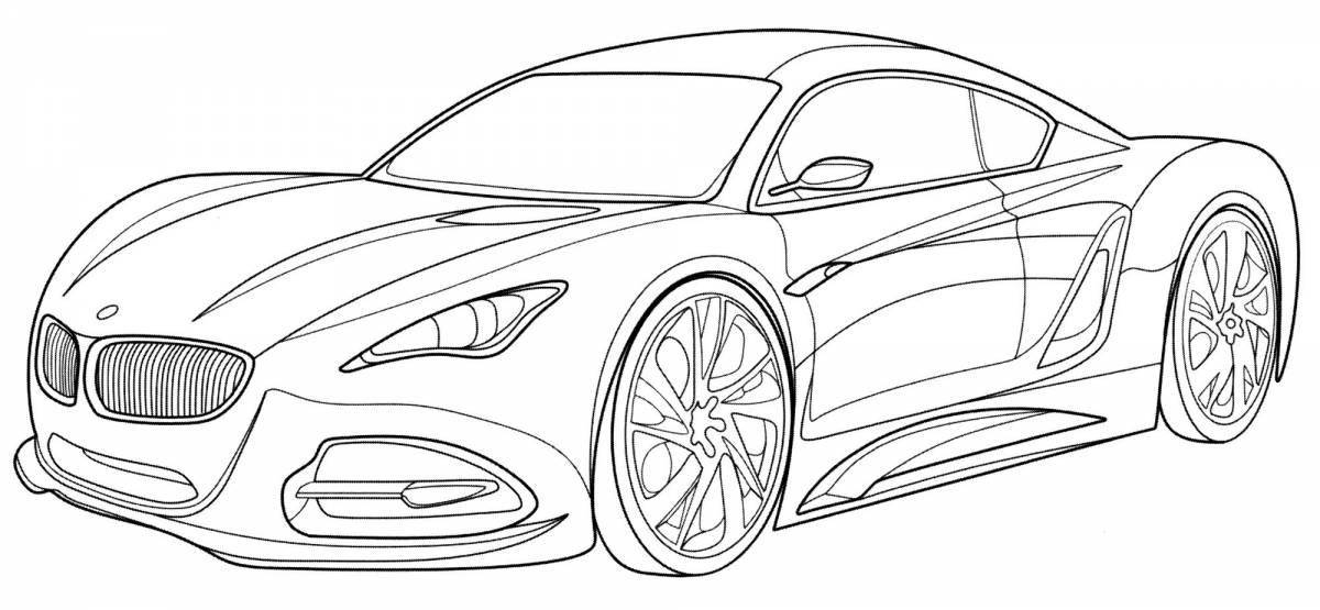 Luxury bmw m8 coloring book