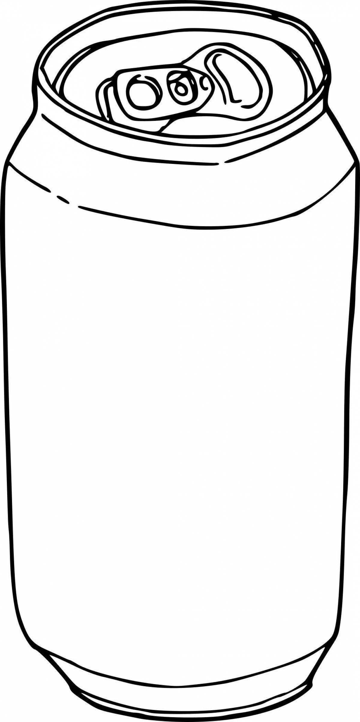 Refreshing coke can coloring page