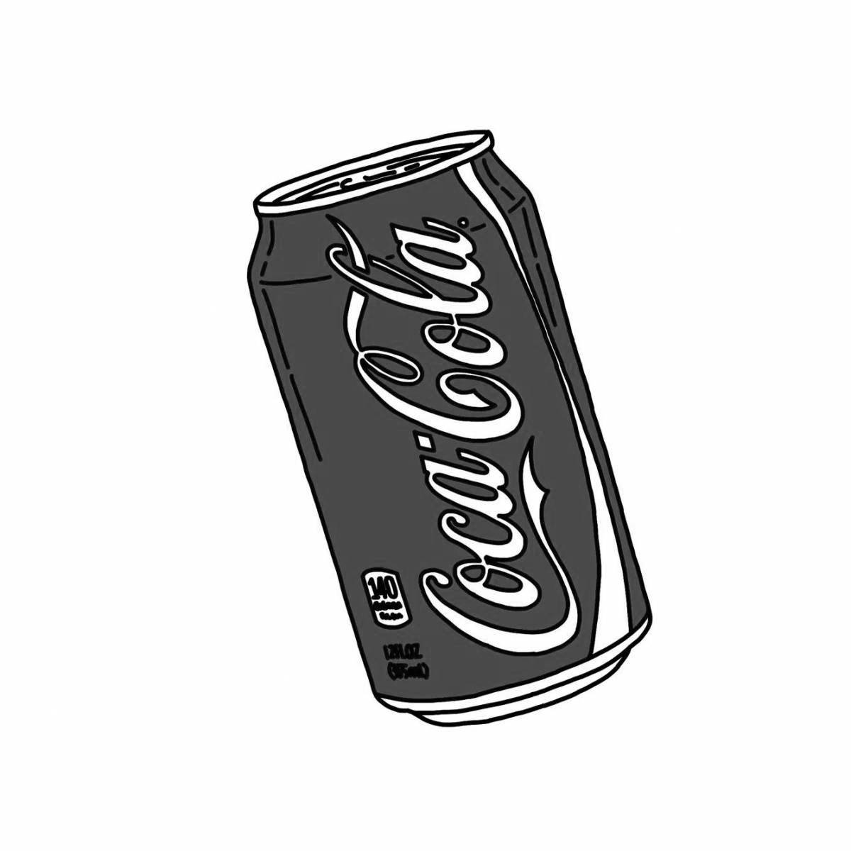 Fun coloring of cans of Coca-Cola