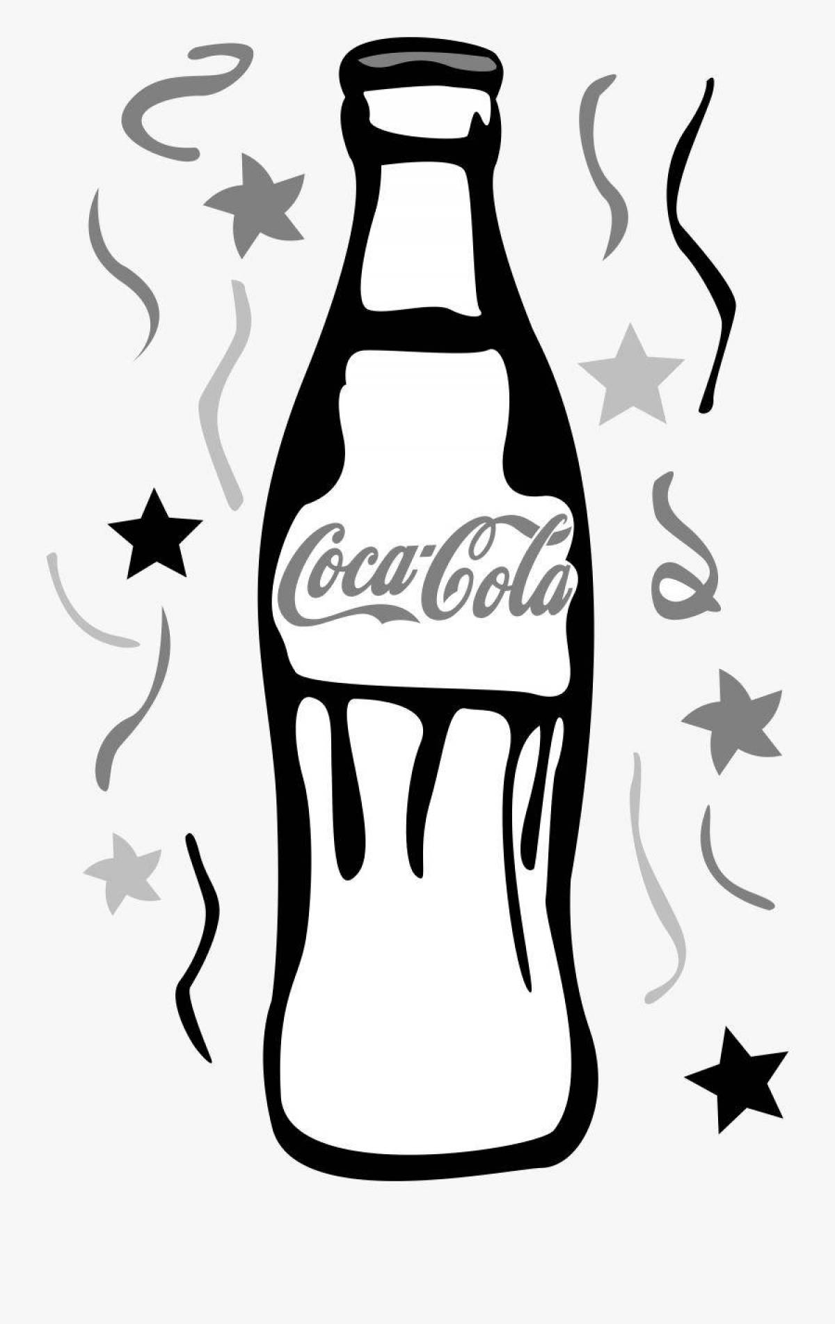 Fun coloring can of Coca-Cola