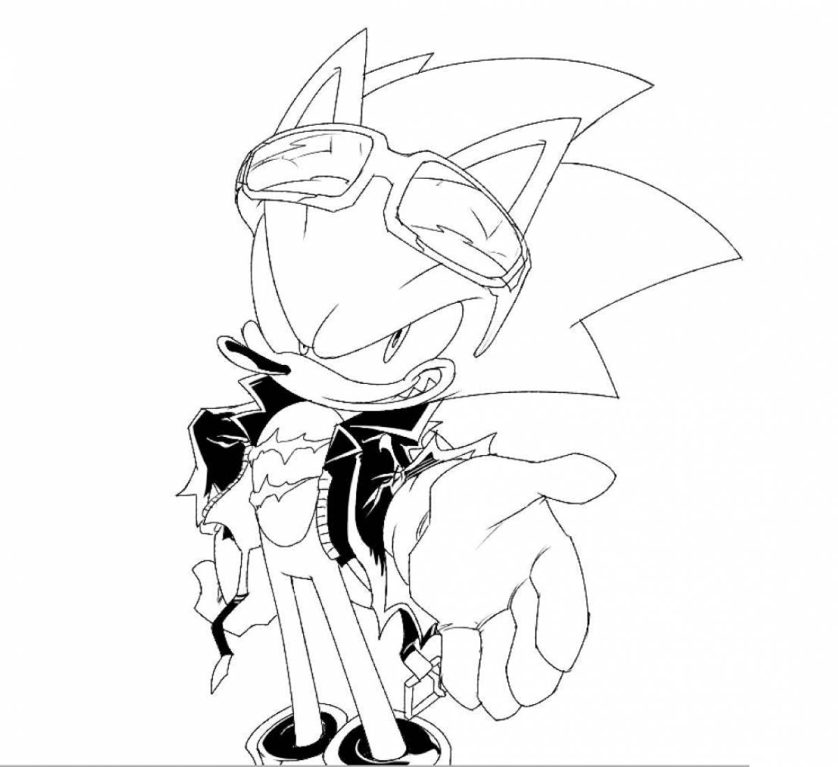 Happy infinity sonic coloring page