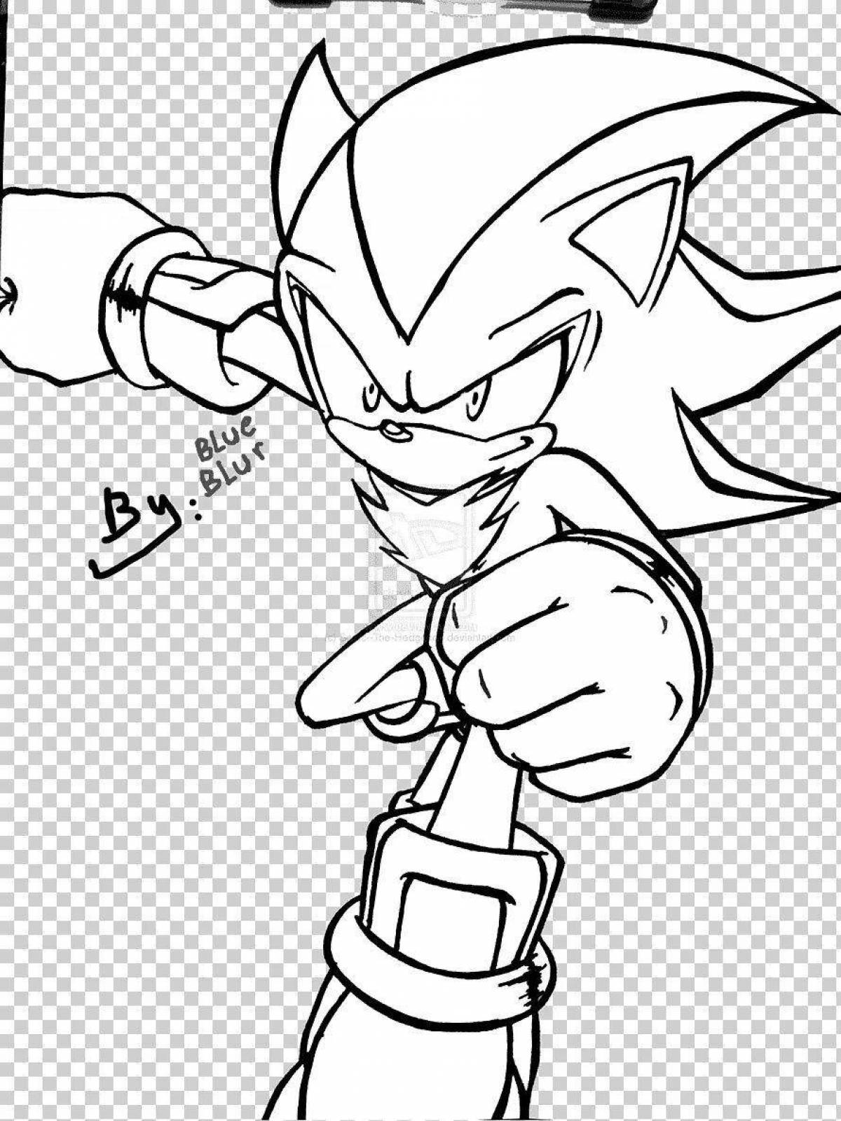 Fun infinity sonic coloring page