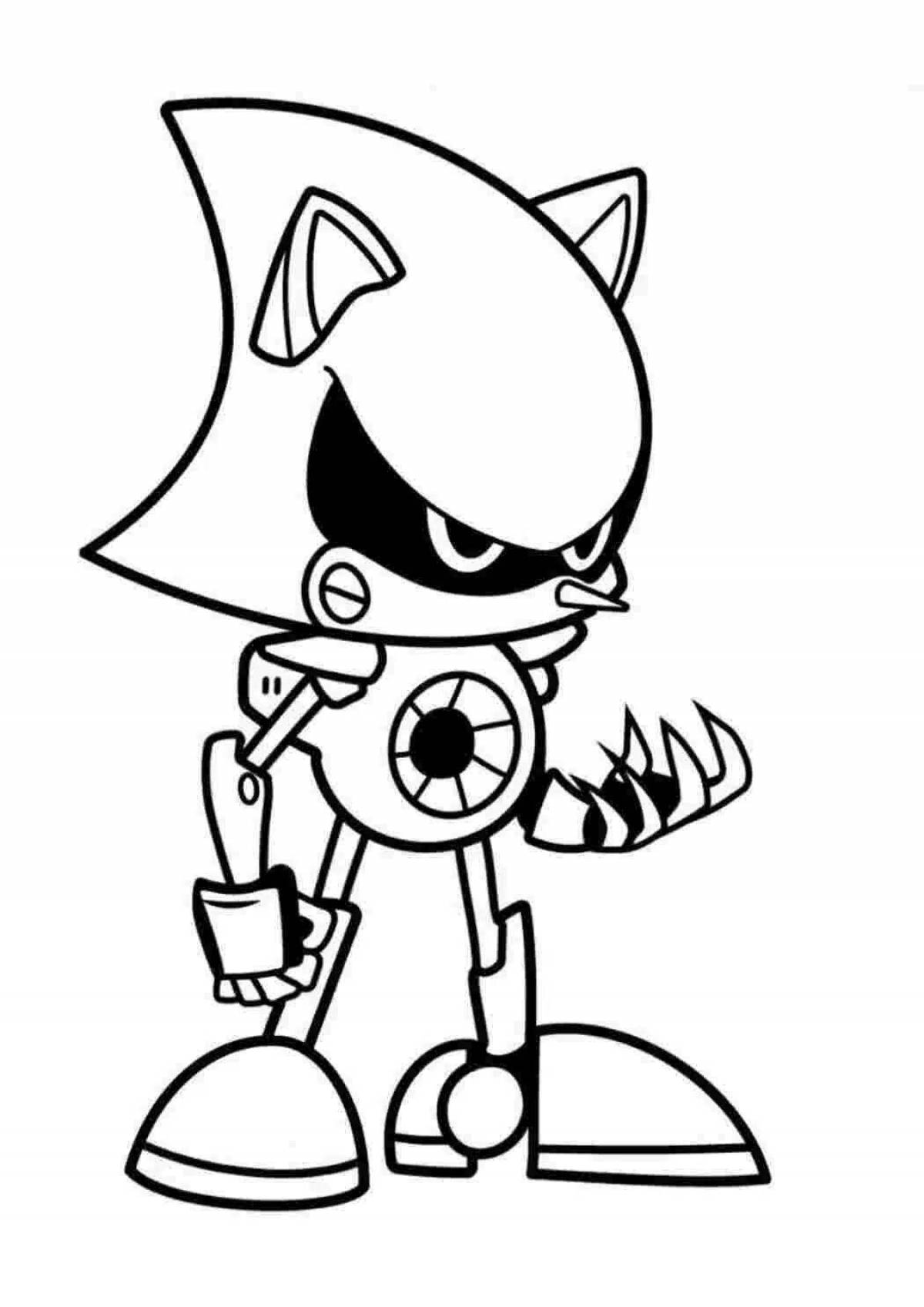 Engaging infinity sonic coloring page