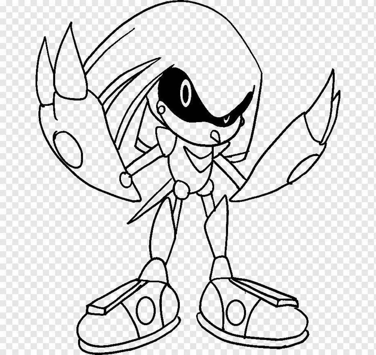 Mystical infinity sonic coloring page