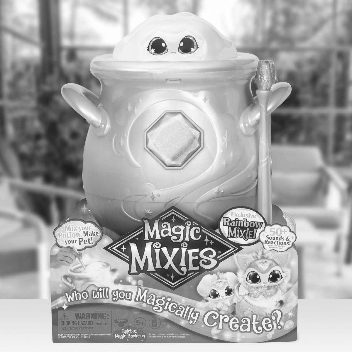 Magic mixes colorful coloring pages