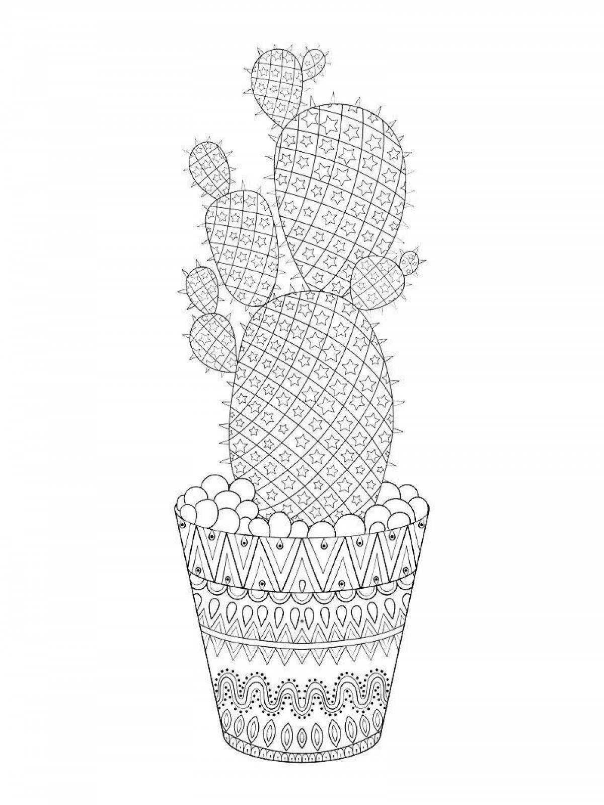 Cactus coloring page