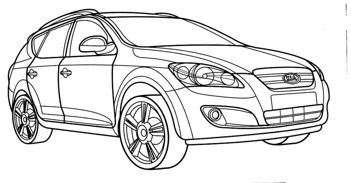 Fantastic kia optima coloring page