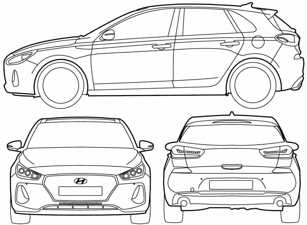 Милая kia optima раскраска