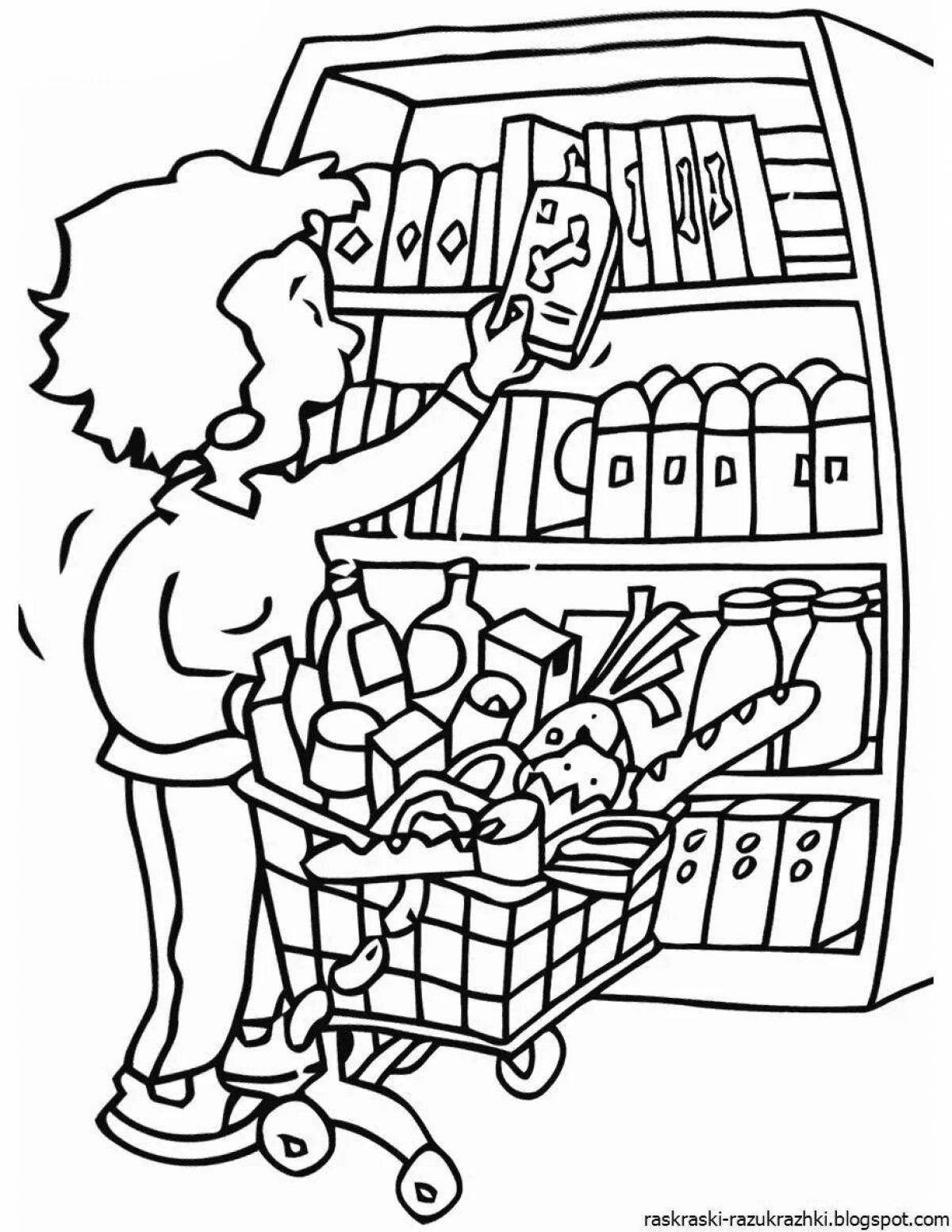 Charm shop Pyaterochka coloring book