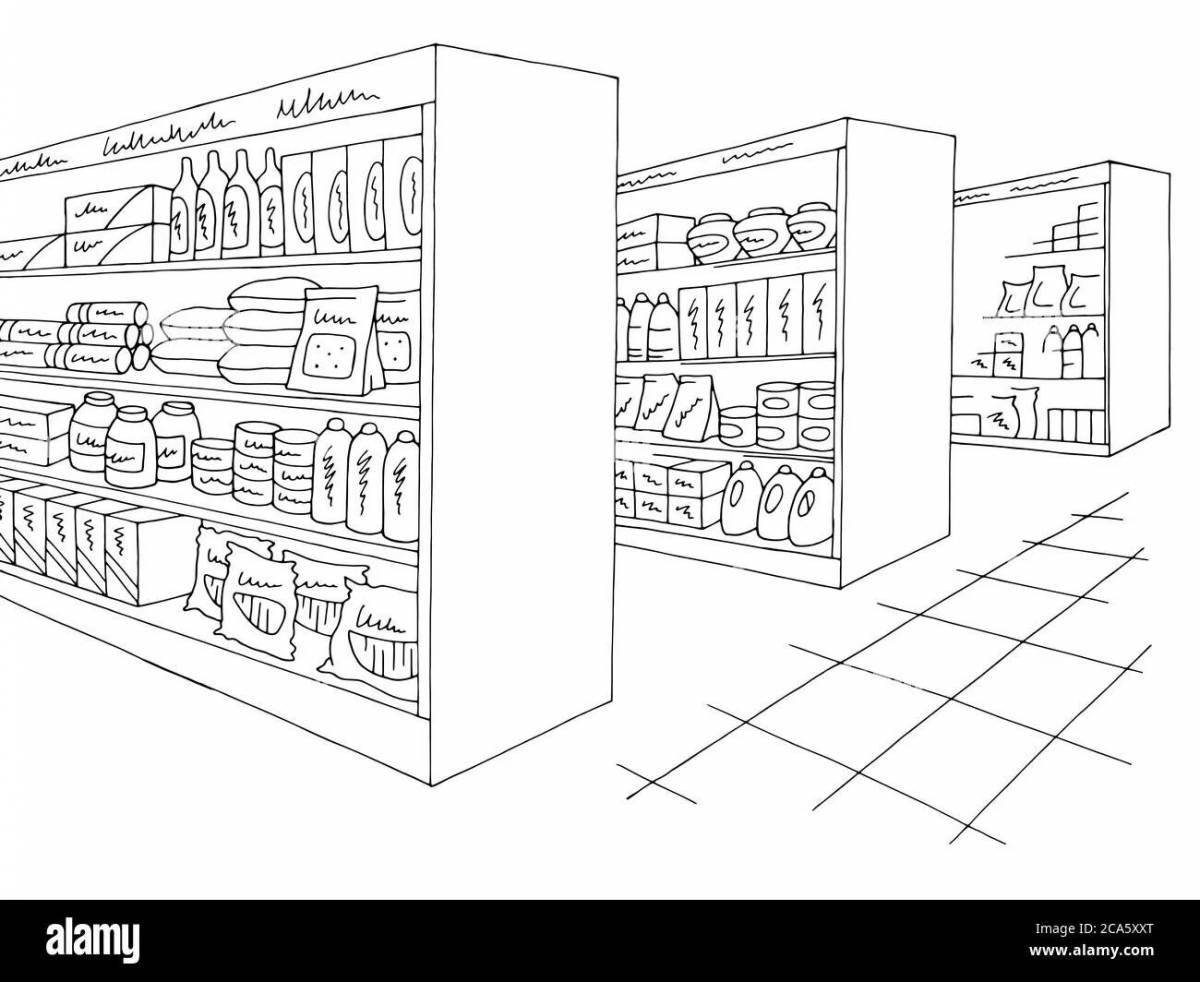 Рисунок прилавка магазина