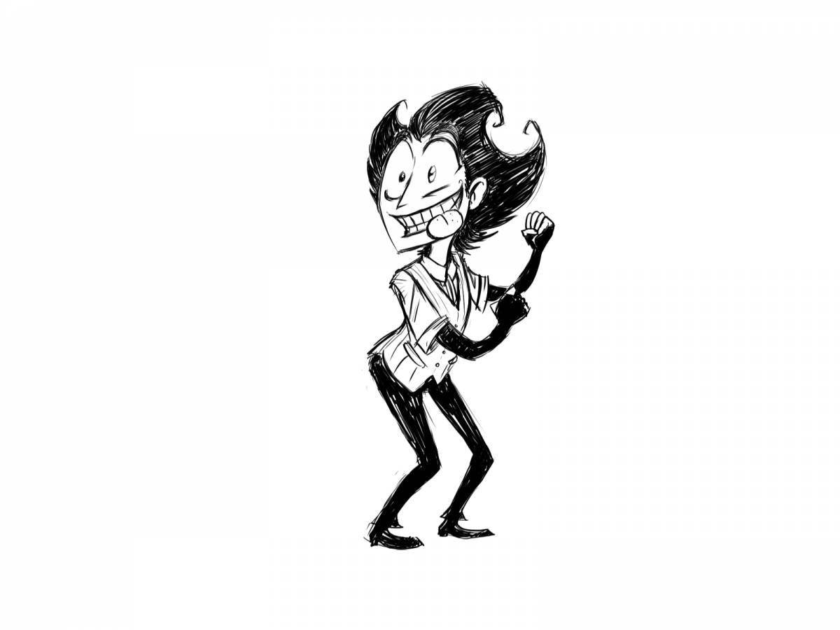 Fancy don't starve coloring page