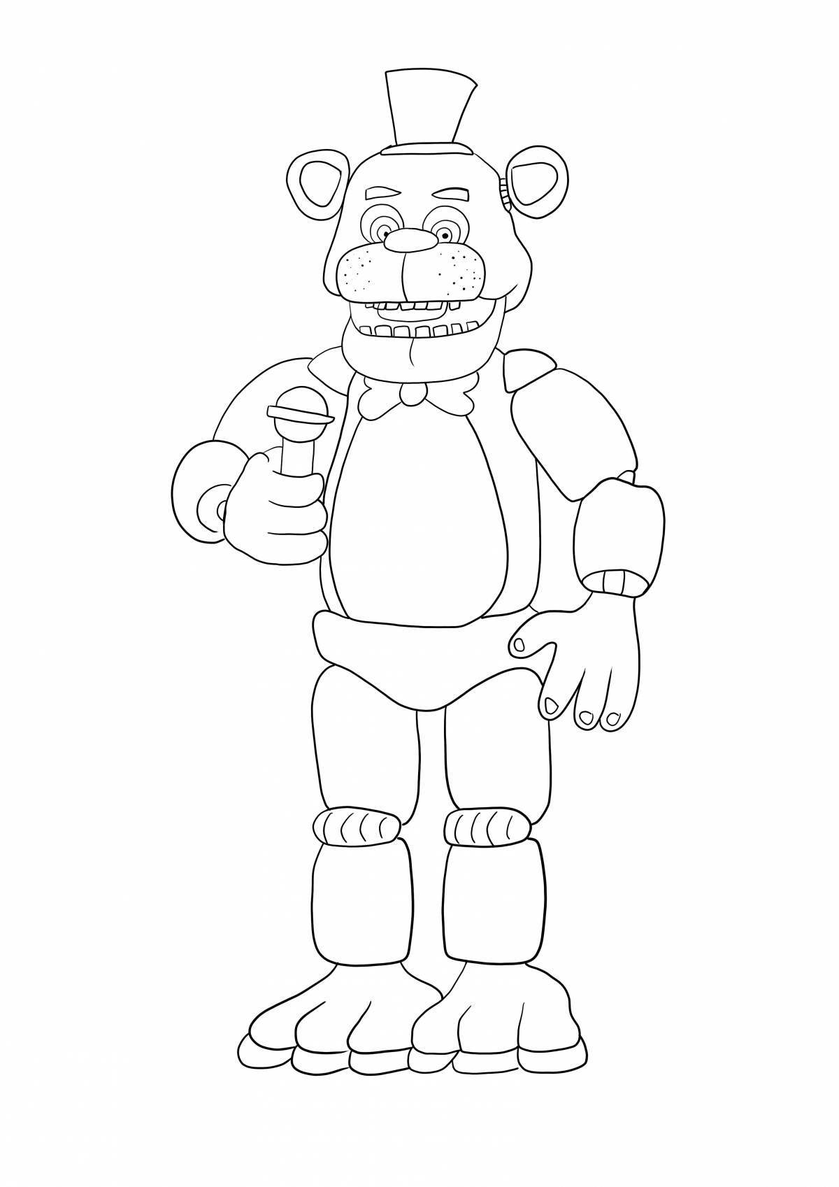 Coloring book bold old freddy