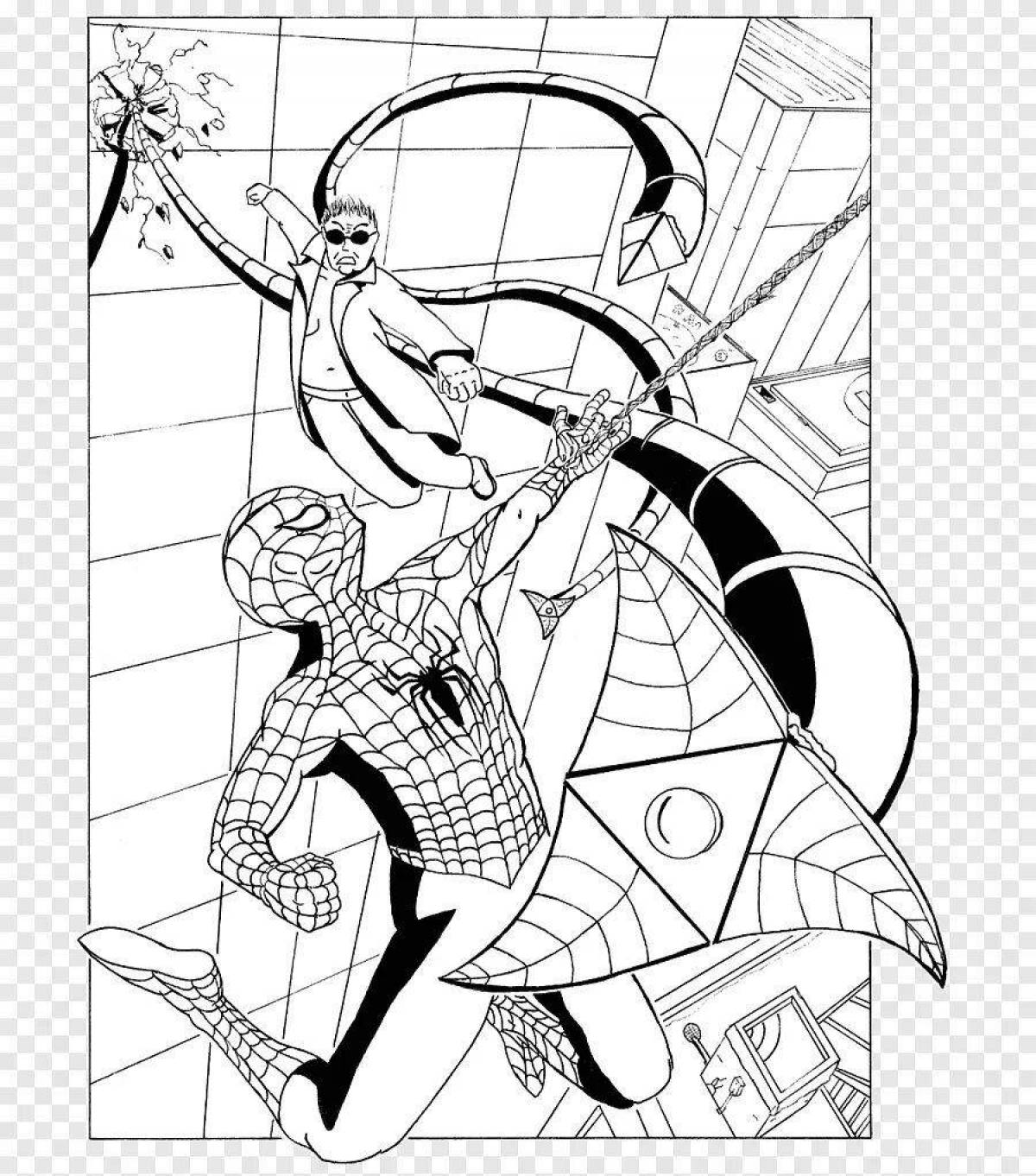 Crazy doctor octavius ​​coloring page