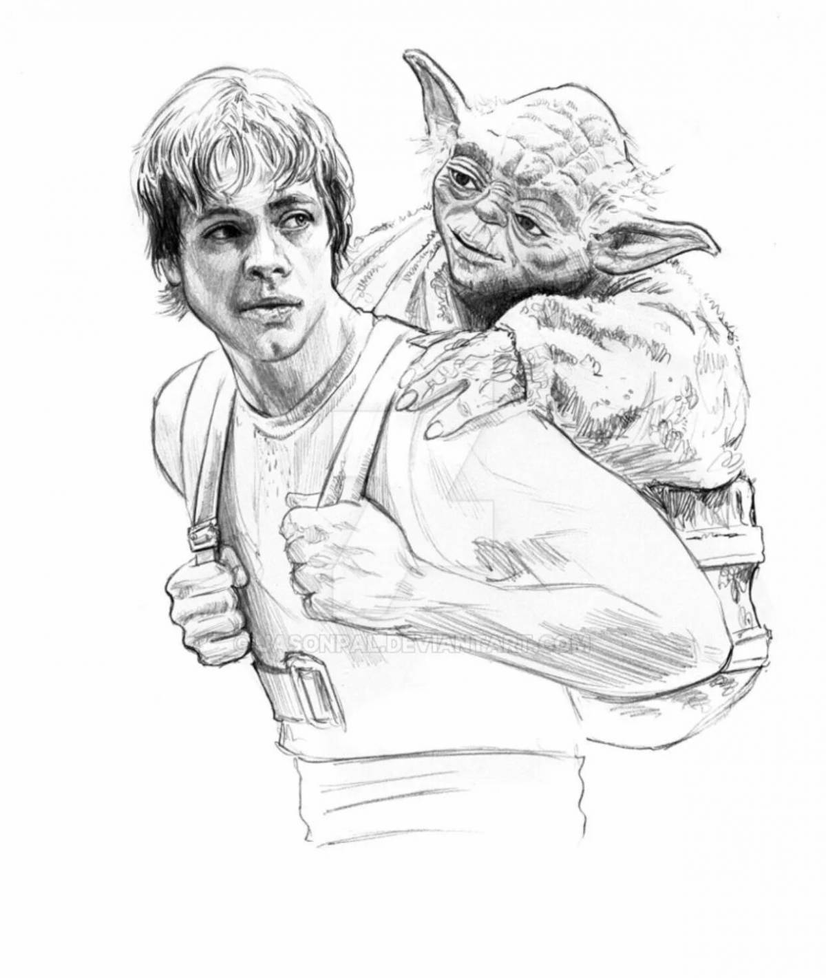 Grand Luke Skywalker coloring page