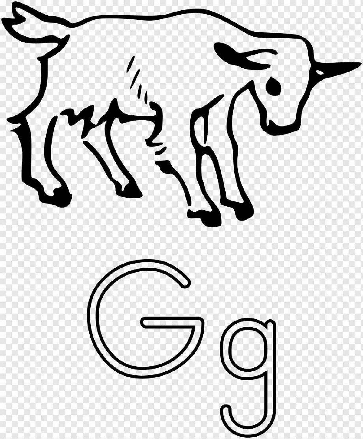 Colorful goat simulator coloring page