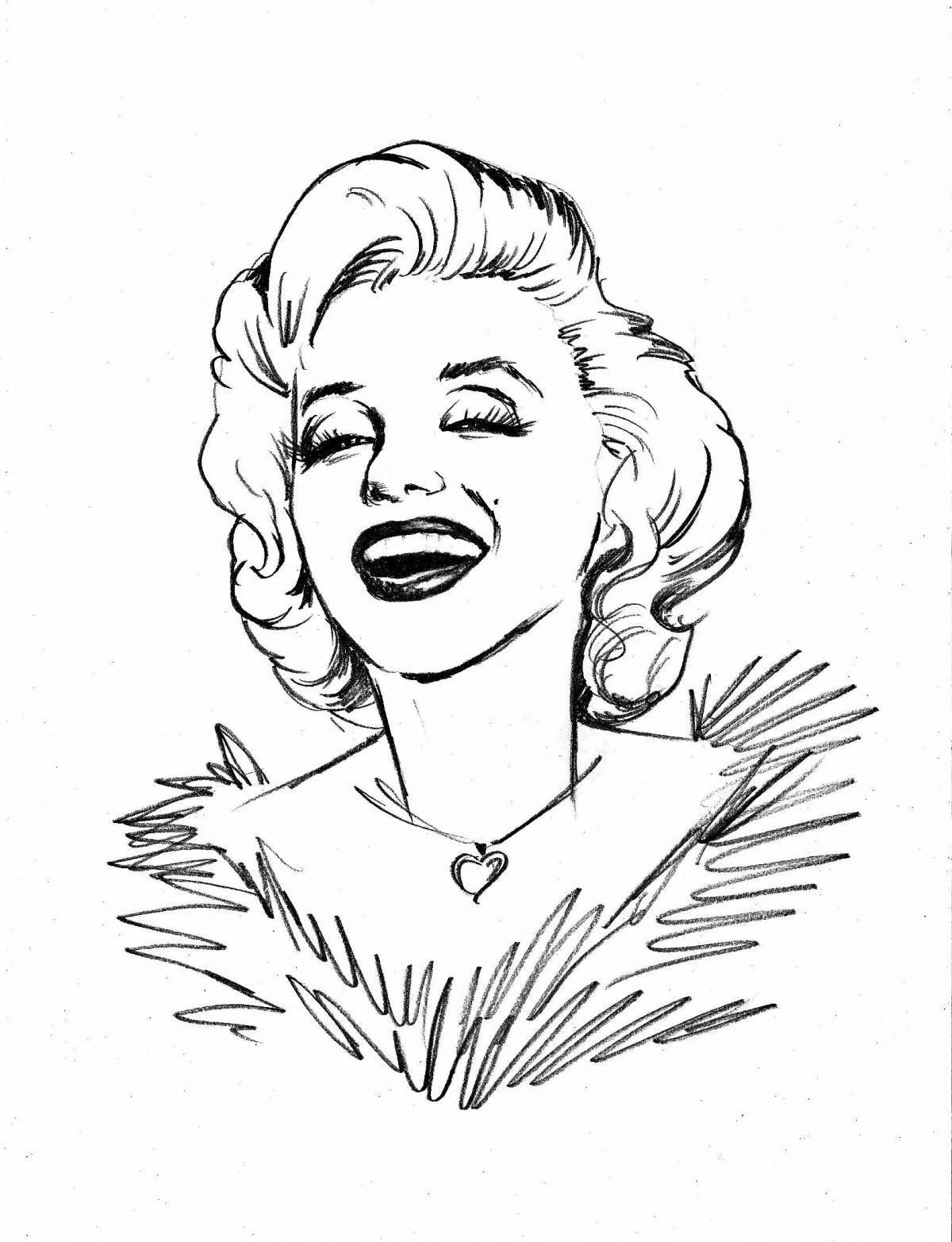 Marilyn monroe's vibrant coloring page
