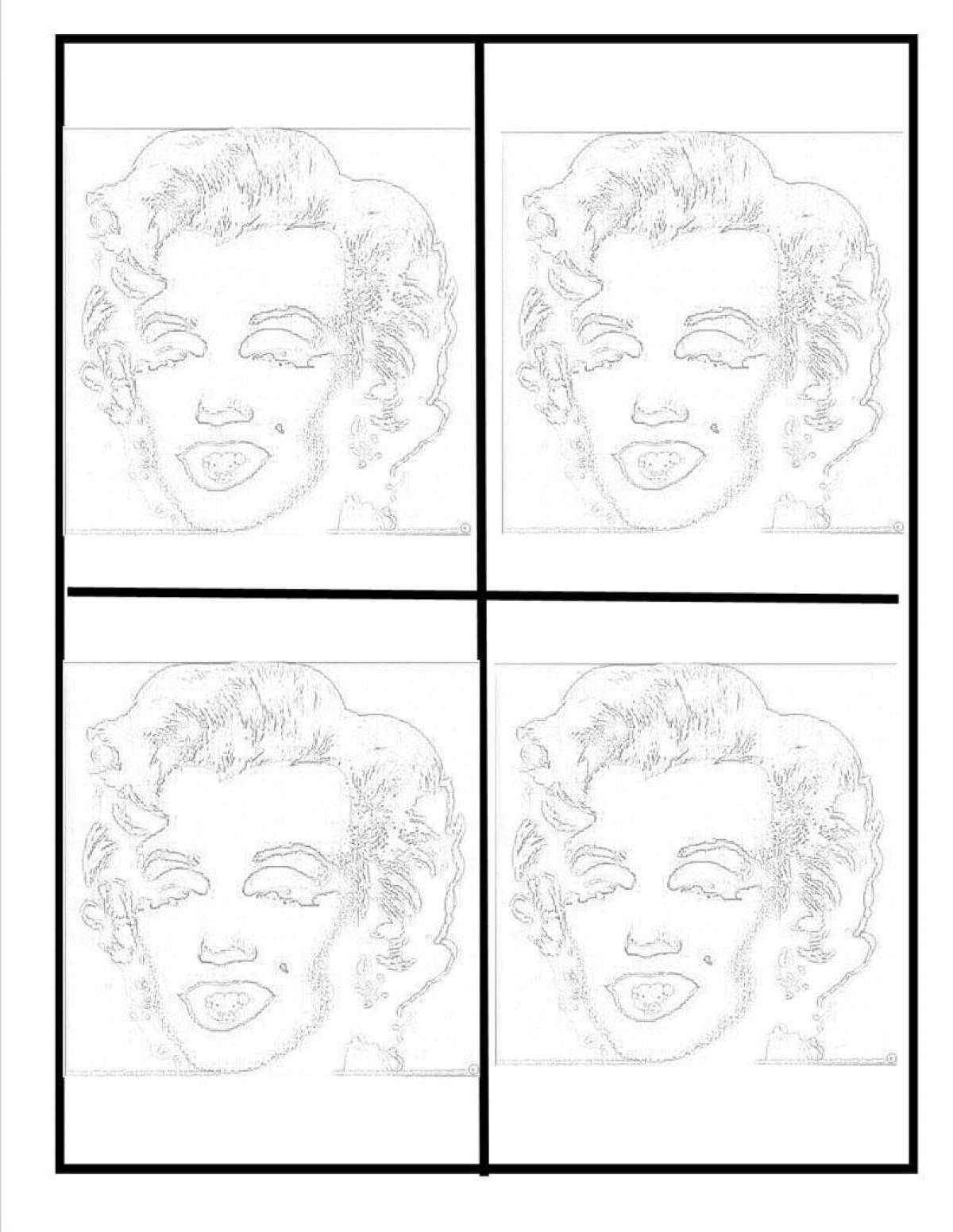 Animated marilyn monroe coloring page