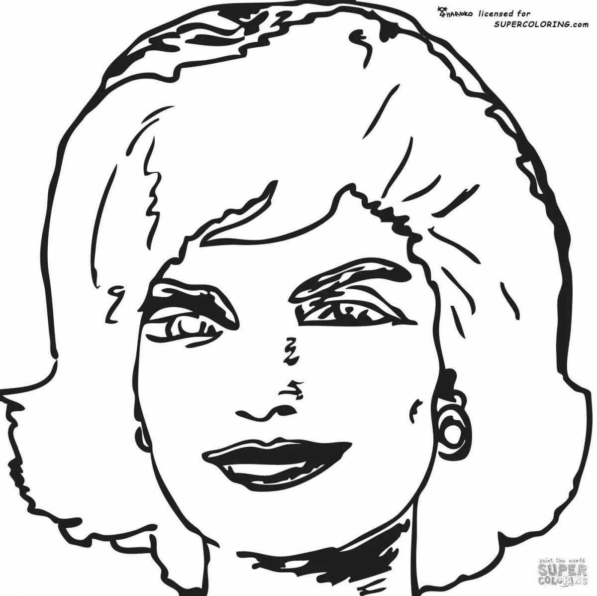 Animated marilyn monroe coloring book