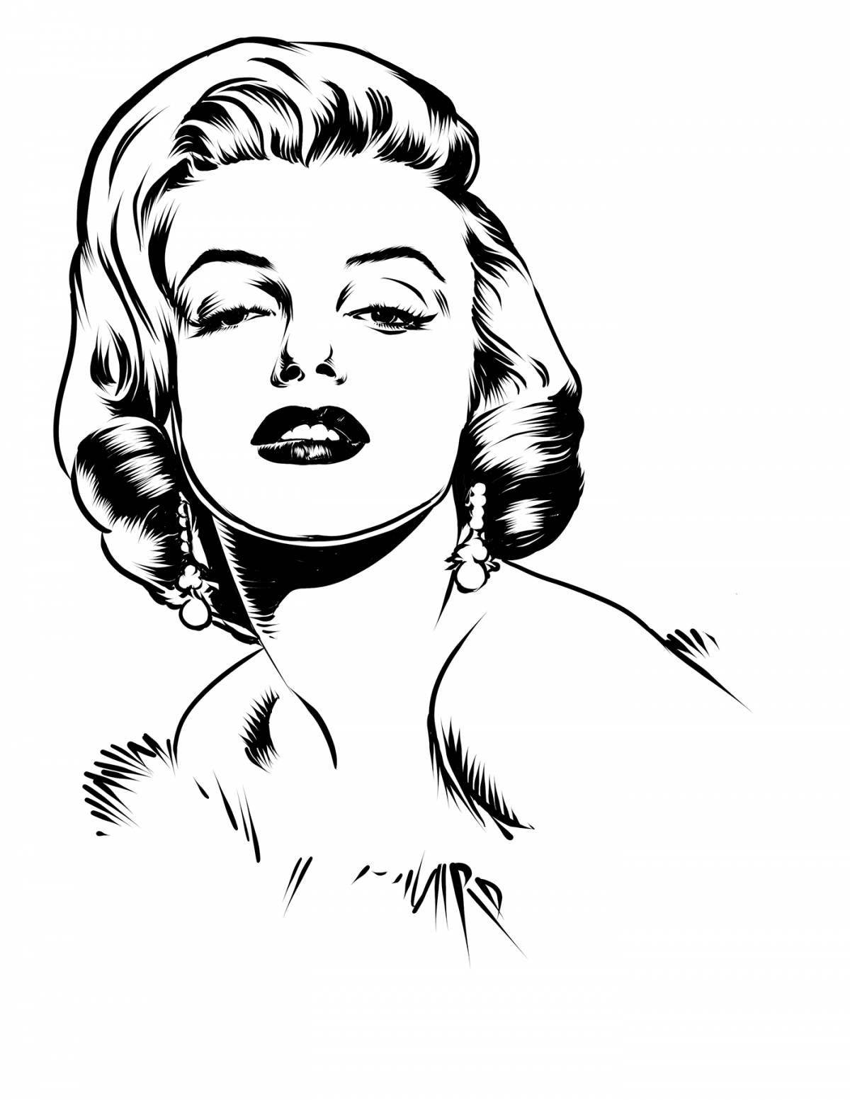 Coloured marilyn monroe coloring book