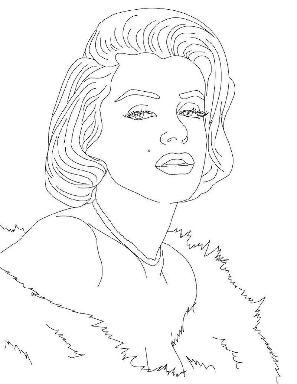 Color-mad marilyn monroe coloring book