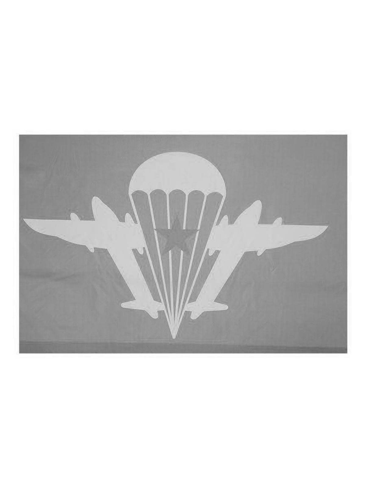 Coloring page with flag in the air