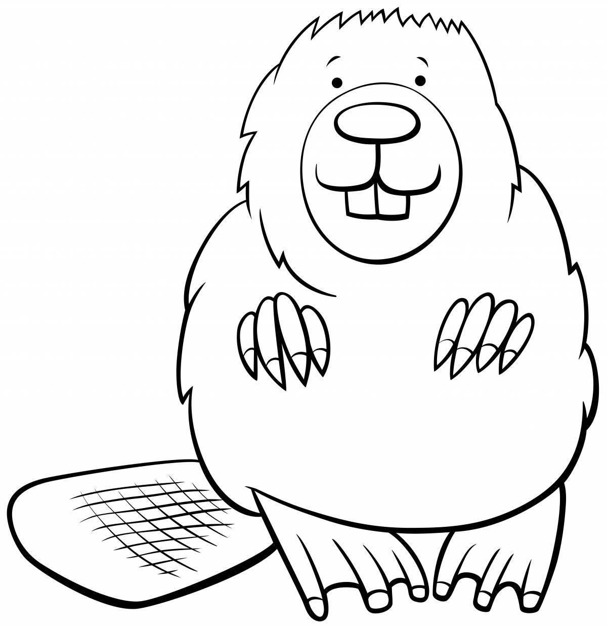 Bright beaver coloring pages