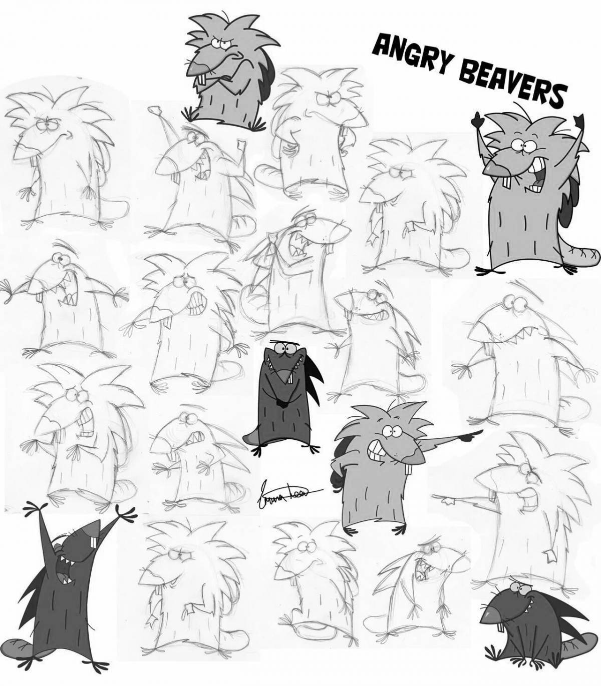 Great beaver coloring pages
