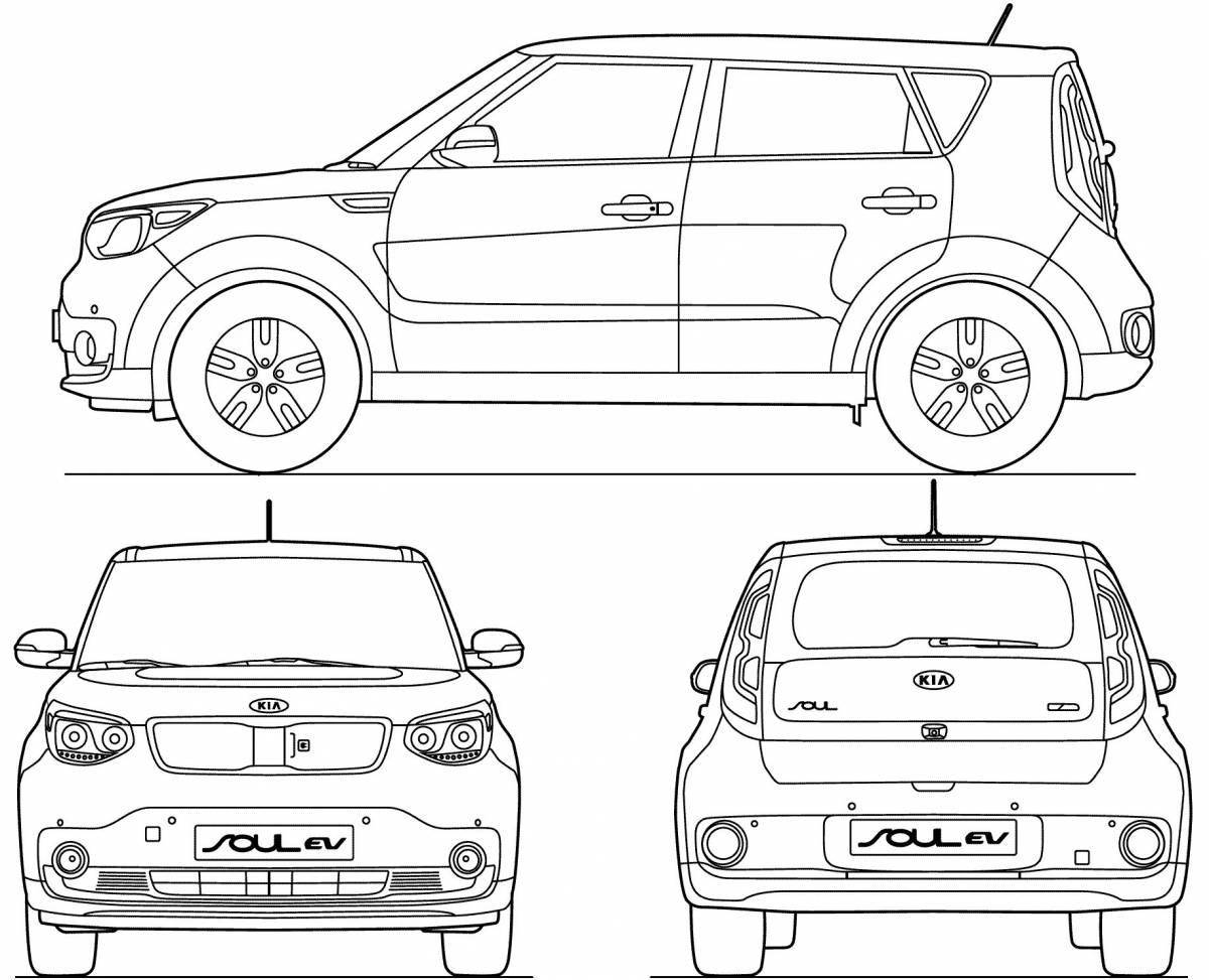 Grand Kia sportage coloring page