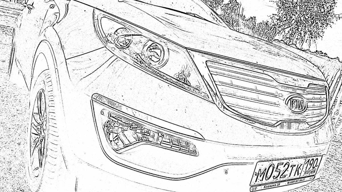 Delightful kia sportage coloring page