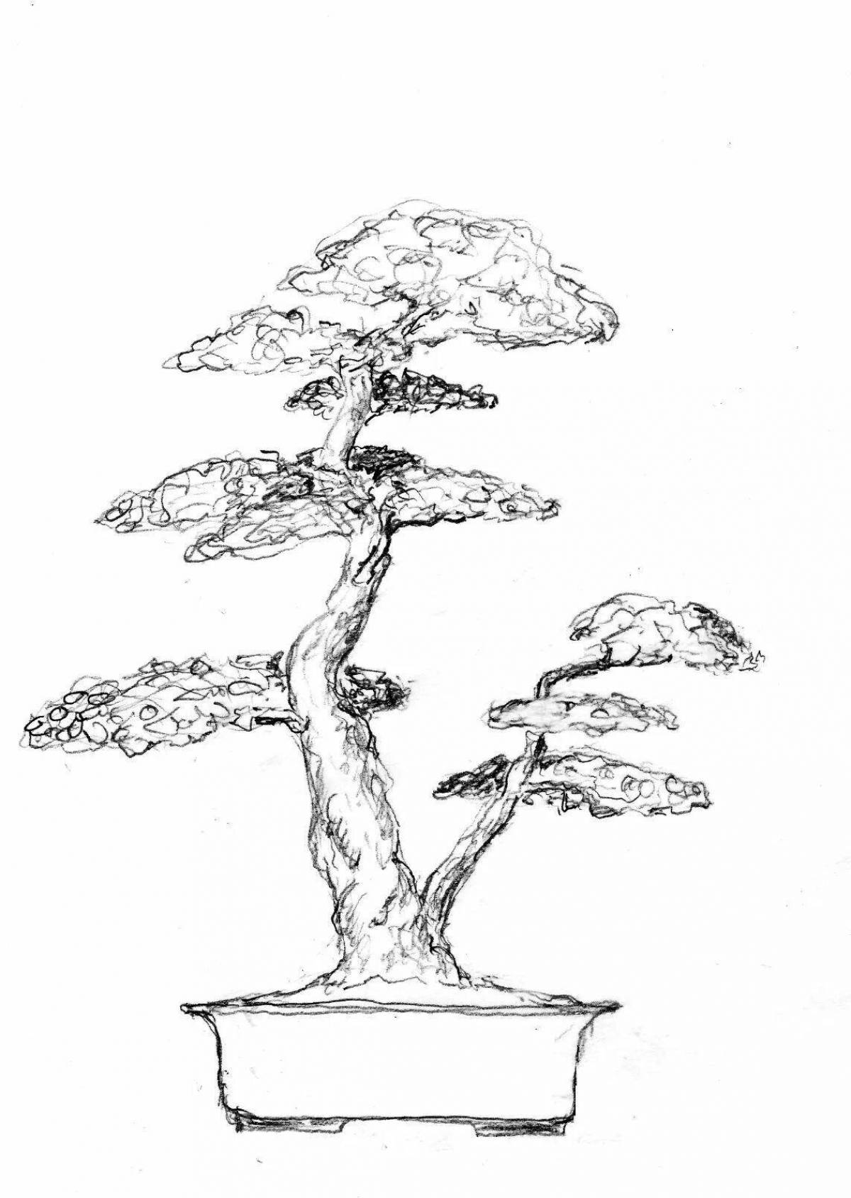 Large japanese tree coloring book