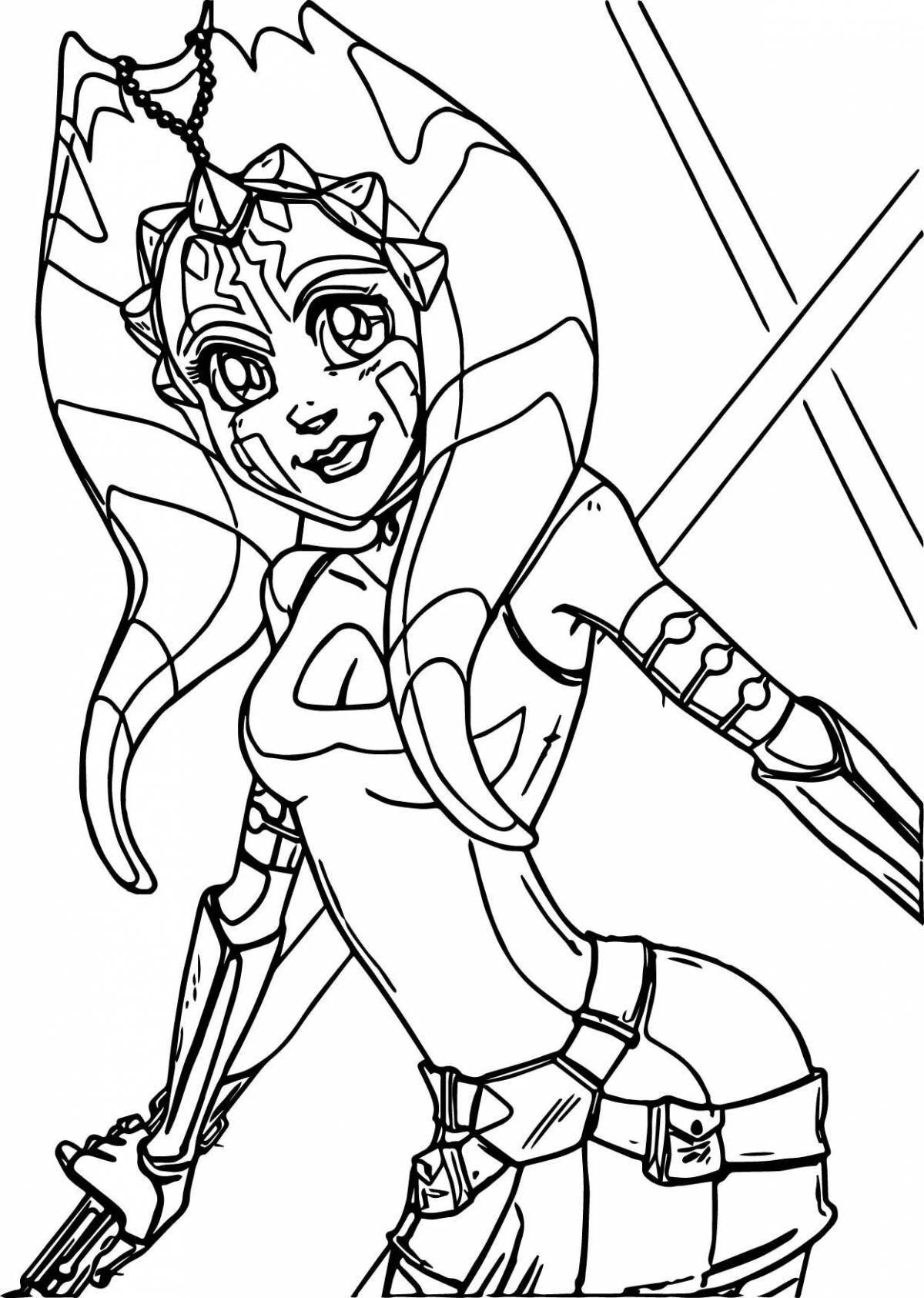 Amazing Ahsoka Tano Coloring Page